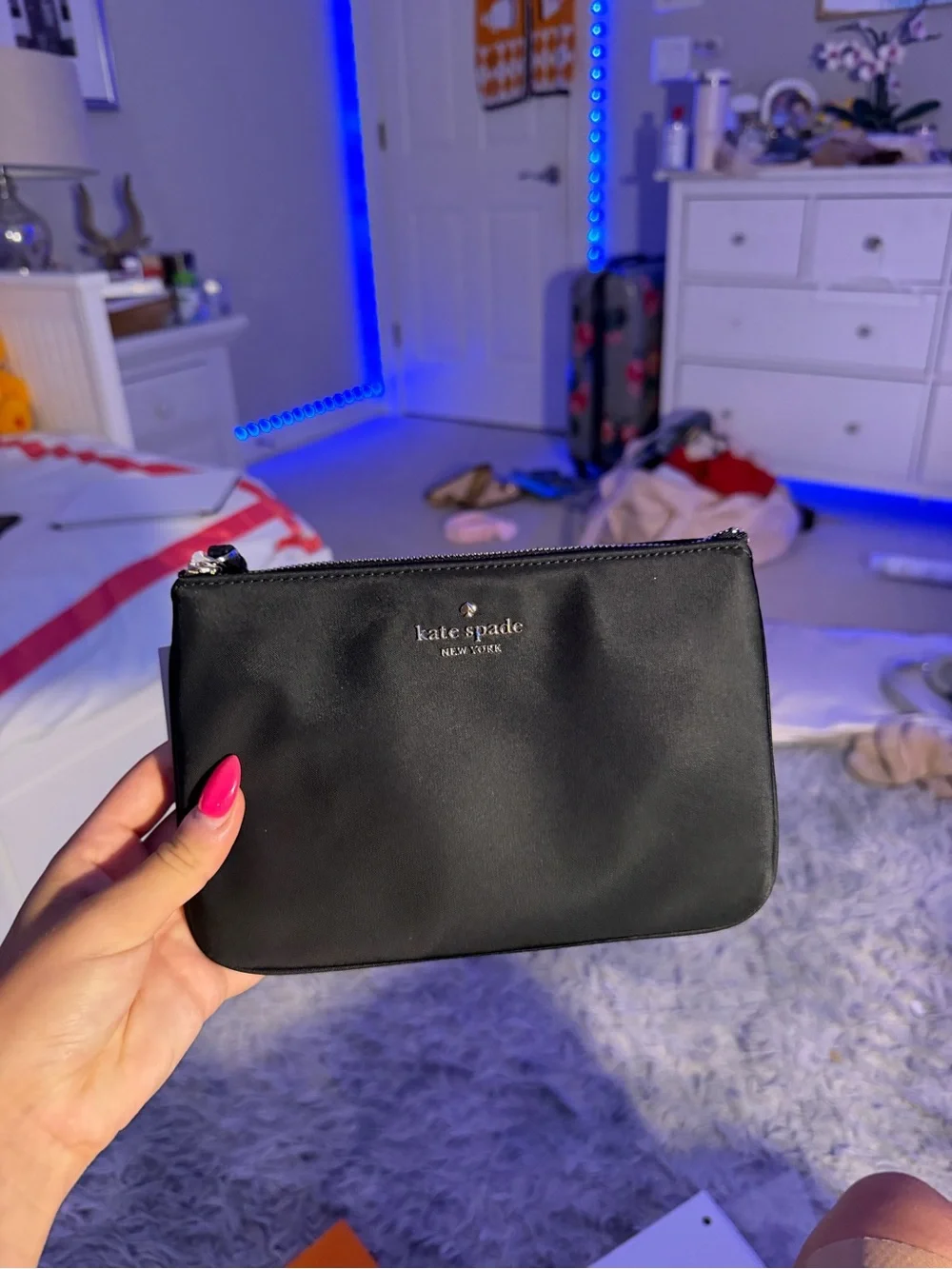 kate spade Black Wristlet with Tag and Strap